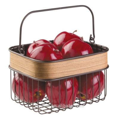 Home & Bathroom Metal Storage Hanging Basket /Wire Fruit Basket Powder Coating Finished