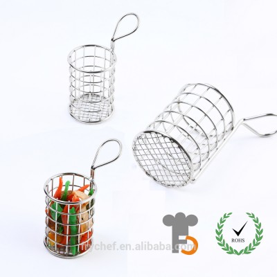 Stainless Steel Mini Round Fry Basket Ideal For Fries ,Wedges & Breads